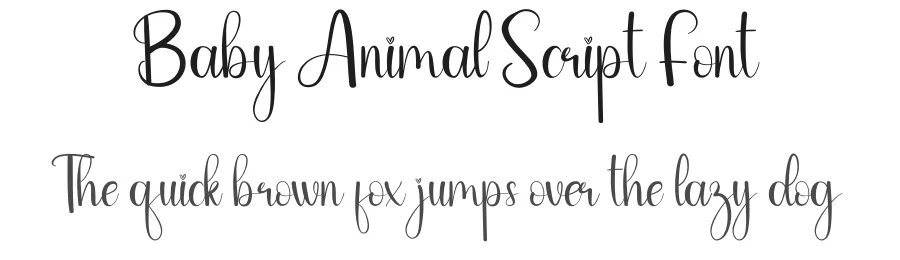 Baby Animal Script Font by andikastudio — Script Handwritten Font