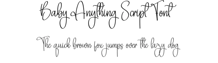 Baby Anything Script Font by creativeletter — Script Handwritten Font