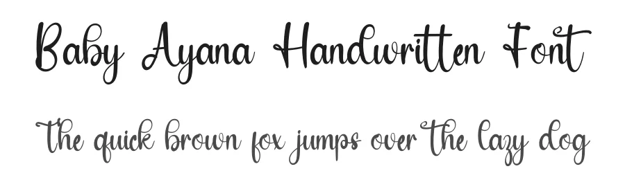 Baby Ayana Handwritten Font by inermediaSTUDIO — Script Handwritten Font