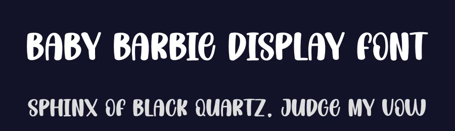 Baby Barbie Display Font by creativeletter — Display Font — thumbnail 2