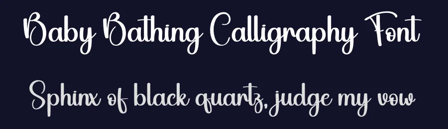 Baby Bathing Calligraphy Font by creativeletter — Script Handwritten Font — thumbnail 2
