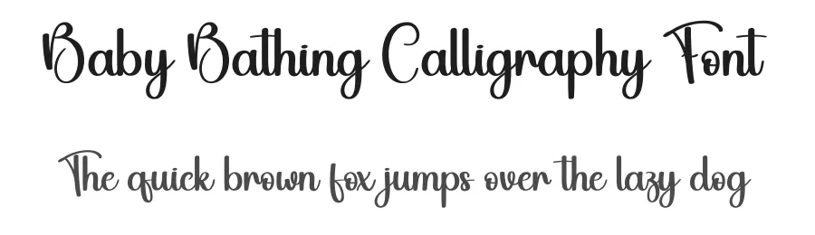 Baby Bathing Calligraphy Font by creativeletter — Script Handwritten Font