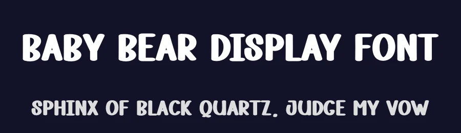 Baby Bear Display Font by andikastudio — Display Font — thumbnail 2