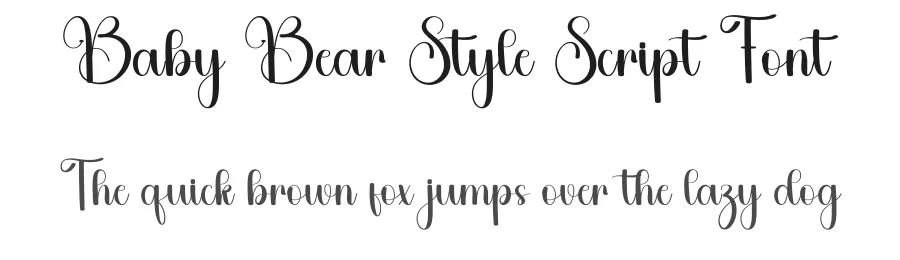 Baby Bear Style Script Font by freshtypeink — Script Handwritten Font