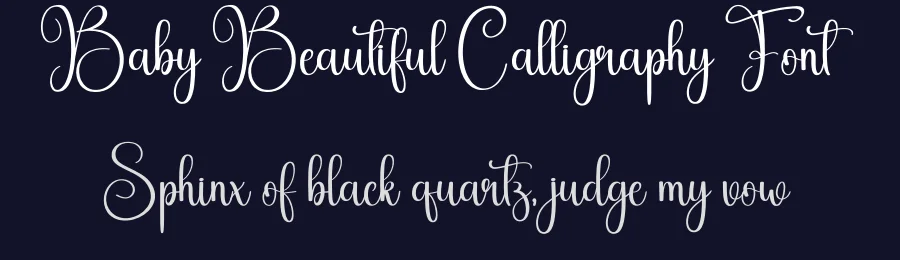 Baby Beautiful Calligraphy Font by creativeletter — Script Handwritten Font — thumbnail 2