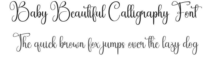 Baby Beautiful Calligraphy Font by creativeletter — Script Handwritten Font
