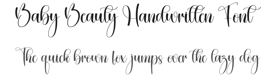 Baby Beauty Handwritten Font by creativeletter — Script Handwritten Font