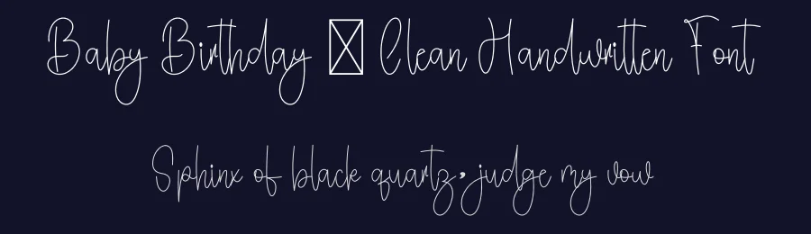 Baby Birthday – Clean Handwritten Font by freshtypeink — Script Handwritten Font — thumbnail 2