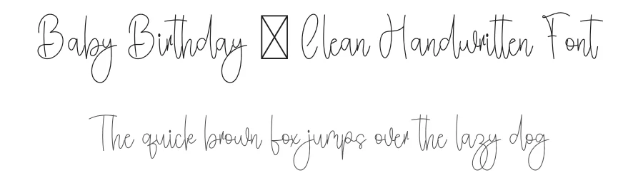 Baby Birthday – Clean Handwritten Font by freshtypeink — Script Handwritten Font