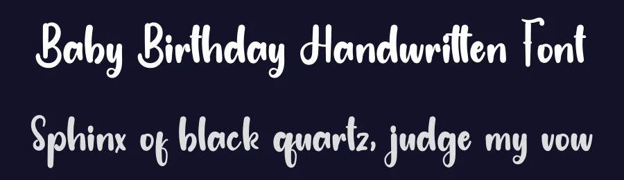 Baby Birthday Handwritten Font by inermediaSTUDIO — Script Handwritten Font — thumbnail 2