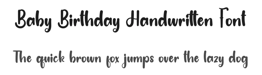 Baby Birthday Handwritten Font by inermediaSTUDIO — Script Handwritten Font