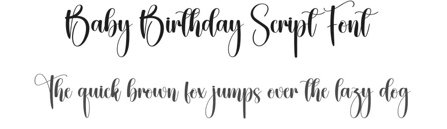 Baby Birthday Script Font by creativeletter — Script Handwritten Font