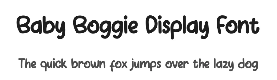 Baby Boggie Display Font by Minimalist Eyes — Script Handwritten Font