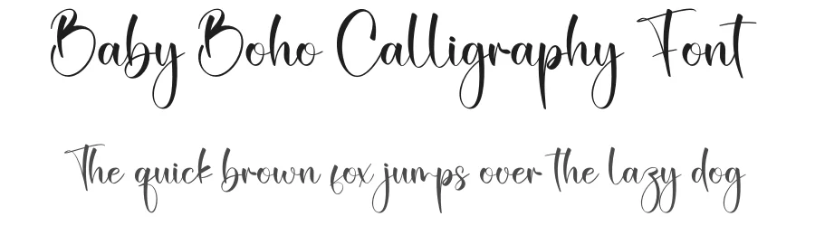 Baby Boho Calligraphy Font by creativeletter — Script Handwritten Font