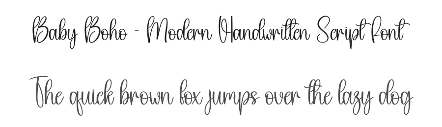 Baby Boho – Modern Handwritten Script Font by creativeletter — Script Handwritten Font