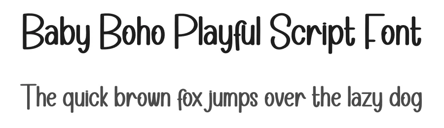 Baby Boho Playful Script Font by creativeletter — Script Handwritten Font