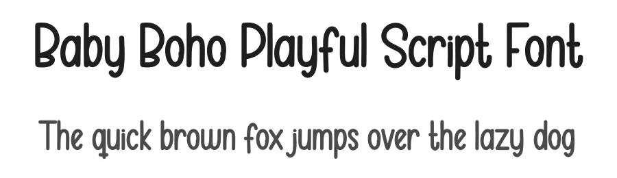 Baby Boho Playful Script Font by creativeletter — Script Handwritten Font