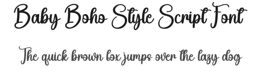 Baby Boho Style Script Font by creativeletter — Script Handwritten Font