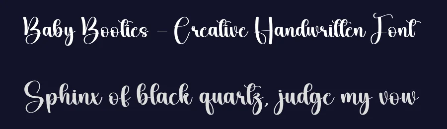Baby Booties – Creative Handwritten Font by creativeletter — Script Handwritten Font — thumbnail 2