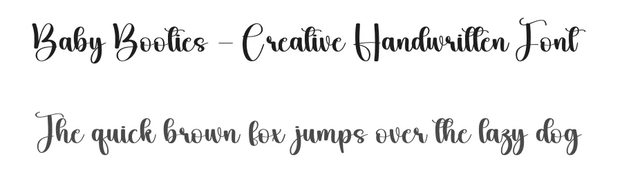 Baby Booties – Creative Handwritten Font by creativeletter — Script Handwritten Font