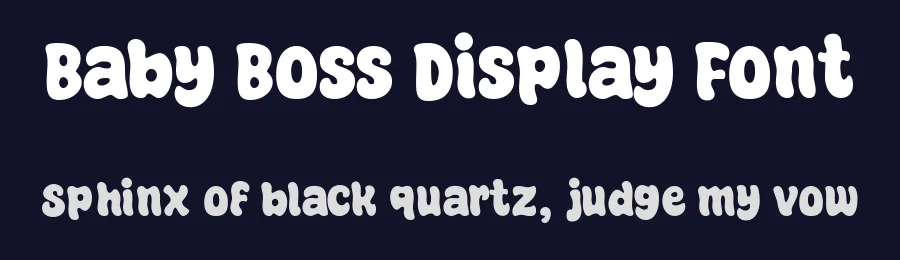 Baby Boss Display Font by Bellinghamtype Foundry — Decorative Font — thumbnail 2