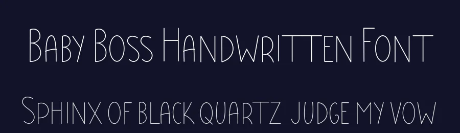 Baby Boss Handwritten Font by NirmalaGraphics — Script Handwritten Font — thumbnail 2