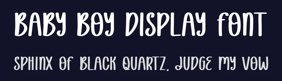 Baby Boy Display Font by Craftedtype — Decorative Font — thumbnail 2