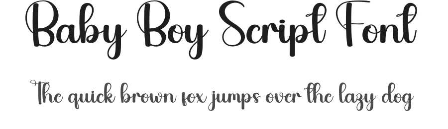 Baby Boy Script Font by andikastudio — Script Handwritten Font