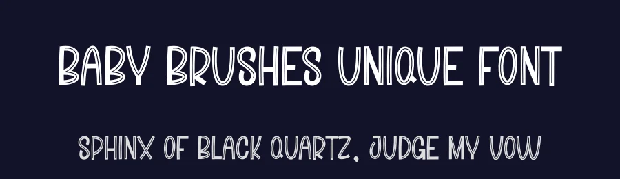 Baby Brushes Unique Font by creativeletter — Display Font — thumbnail 2