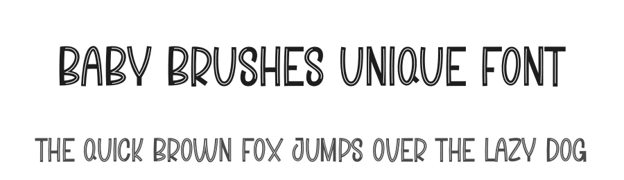 Baby Brushes Unique Font by creativeletter — Display Font