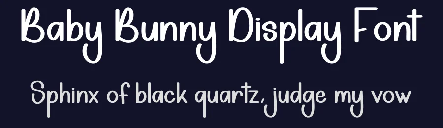 Baby Bunny Display Font by creativeletter — Script Handwritten Font — thumbnail 2