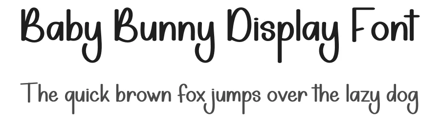 Baby Bunny Display Font by creativeletter — Script Handwritten Font