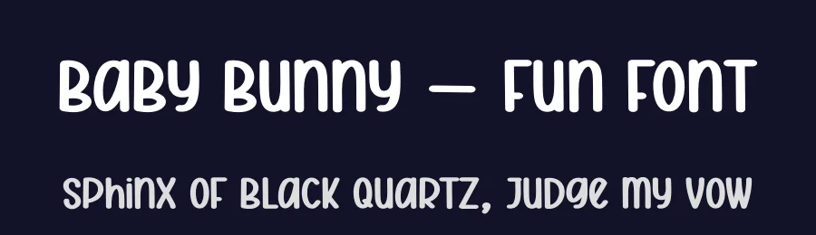 Baby Bunny – Fun Font by andikastudio — Display Font — thumbnail 2