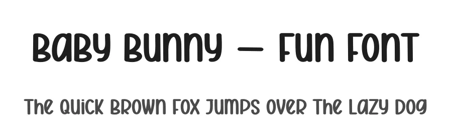 Baby Bunny – Fun Font by andikastudio — Display Font