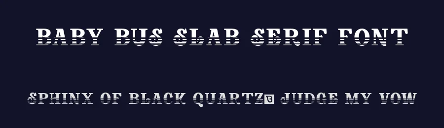 Baby Bus Slab Serif Font by John Misael Villanueva — Slab Serif Font — thumbnail 2