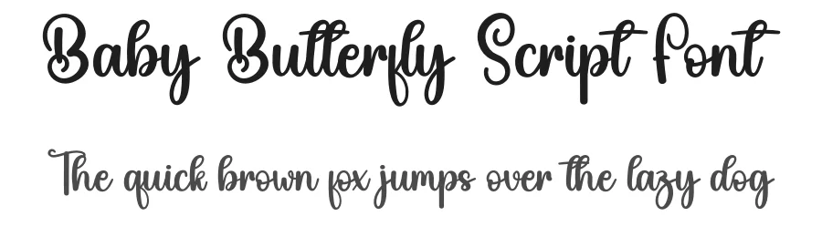 Baby Butterfly Script Font by creativeletter — Script Handwritten Font