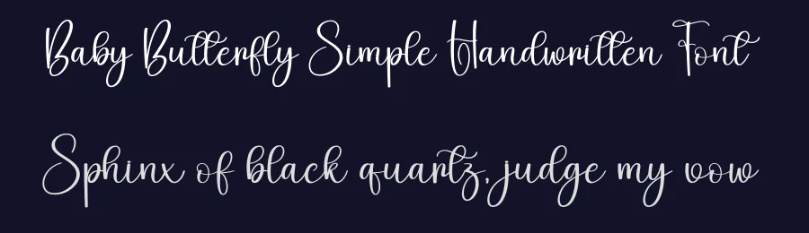 Baby Butterfly Simple Handwritten Font by creativeletter — Script Handwritten Font — thumbnail 2