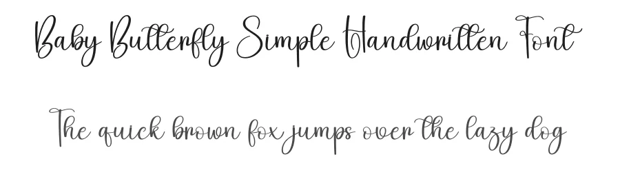 Baby Butterfly Simple Handwritten Font by creativeletter — Script Handwritten Font