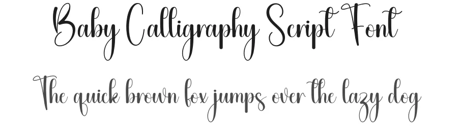 Baby Calligraphy Script Font by creativeletter — Script Handwritten Font