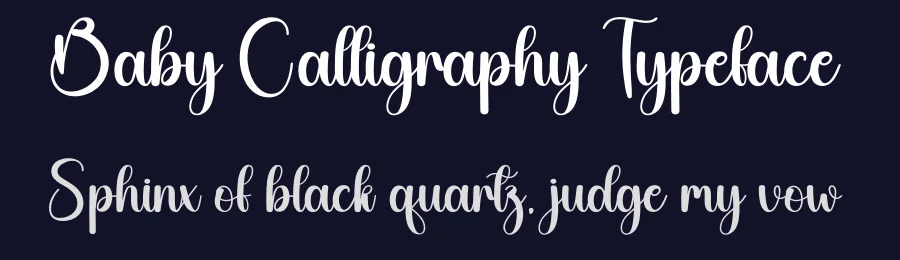 Baby Calligraphy Typeface by creativeletter — Script Handwritten Font — thumbnail 2