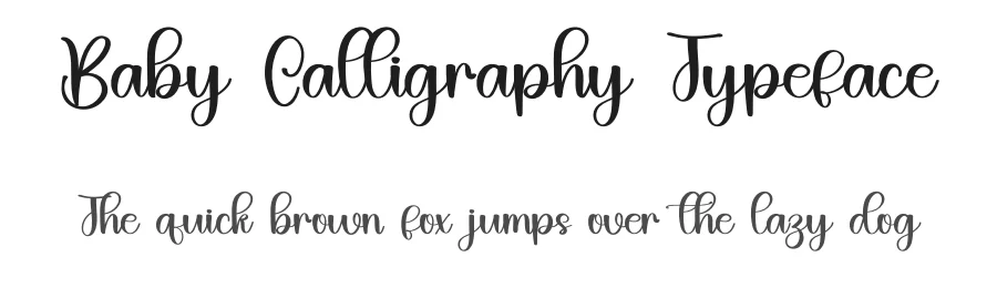 Baby Calligraphy Typeface by inermediaSTUDIO — Script Handwritten Font