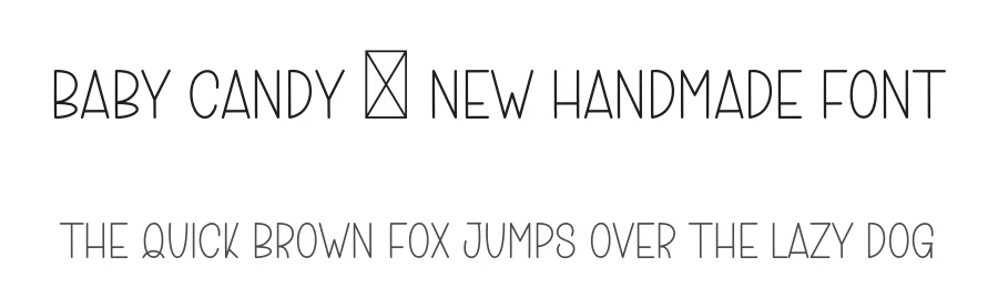 Baby Candy – New Handmade Font by freshtypeink — Display Font