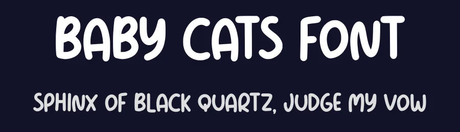 Baby Cats Font by Minimalist Eyes — Display Font — thumbnail 2