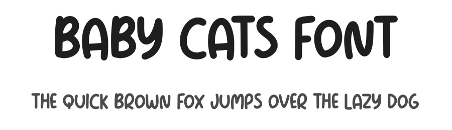 Baby Cats Font by Minimalist Eyes — Display Font