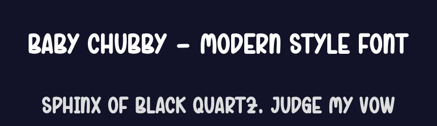 Baby Chubby – Modern Style Font by andikastudio — Display Font — thumbnail 2