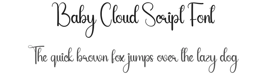 Baby Cloud Script Font by andikastudio — Script Handwritten Font