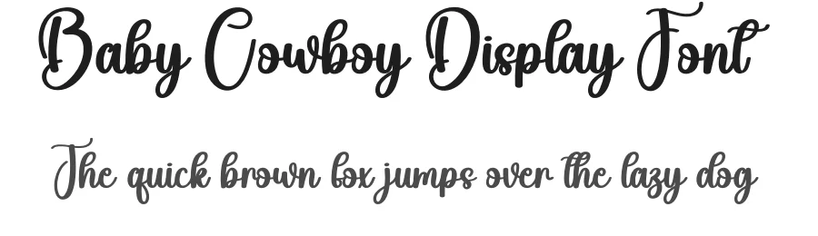 Baby Cowboy Display Font by andikastudio — Script Handwritten Font
