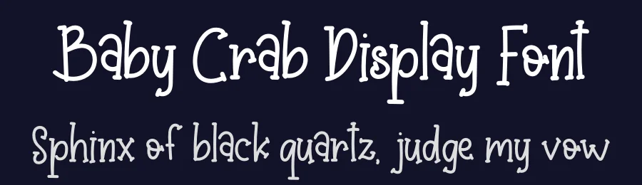 Baby Crab Display Font by letterenastudios — Display Font — thumbnail 2