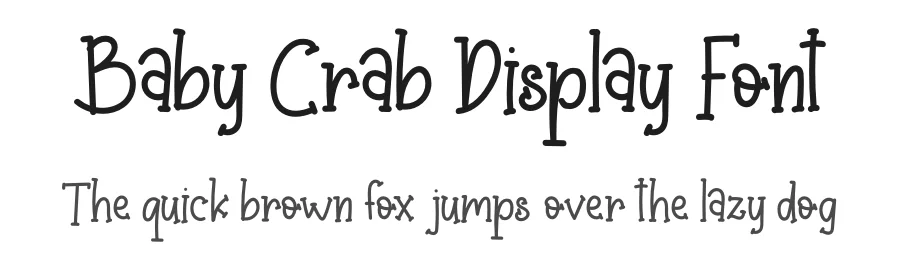 Baby Crab Display Font by letterenastudios — Display Font