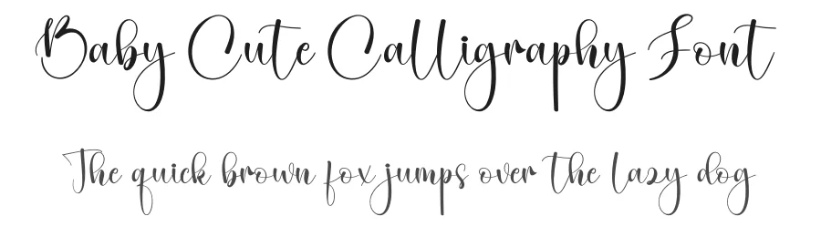 Baby Cute Calligraphy Font by creativeletter — Script Handwritten Font
